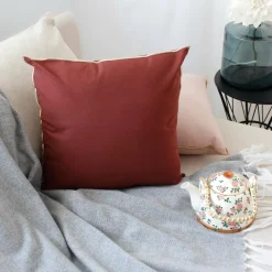 ENJOY HOME Coussin carré coton (40 x 40 cm) Harmony grenat Rouge Discount