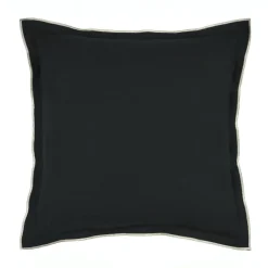 STOF Coussin carré coton (45 x 45 cm) Helios Noir