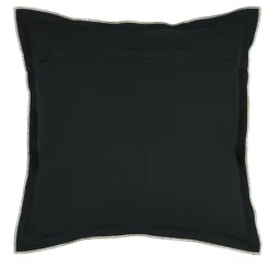 STOF Coussin carré coton (45 x 45 cm) Helios Noir