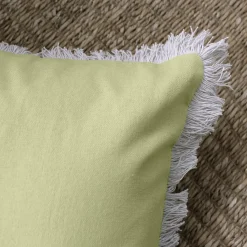 ENJOY HOME Coussin carré coton (40 x 40 cm) Herbier uni Vert tilleul Best