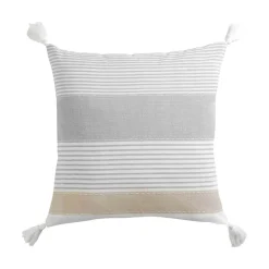 douceur d'intu017drieur Coussin carré coton (60 x 60 cm) Iliade Blanc Hot