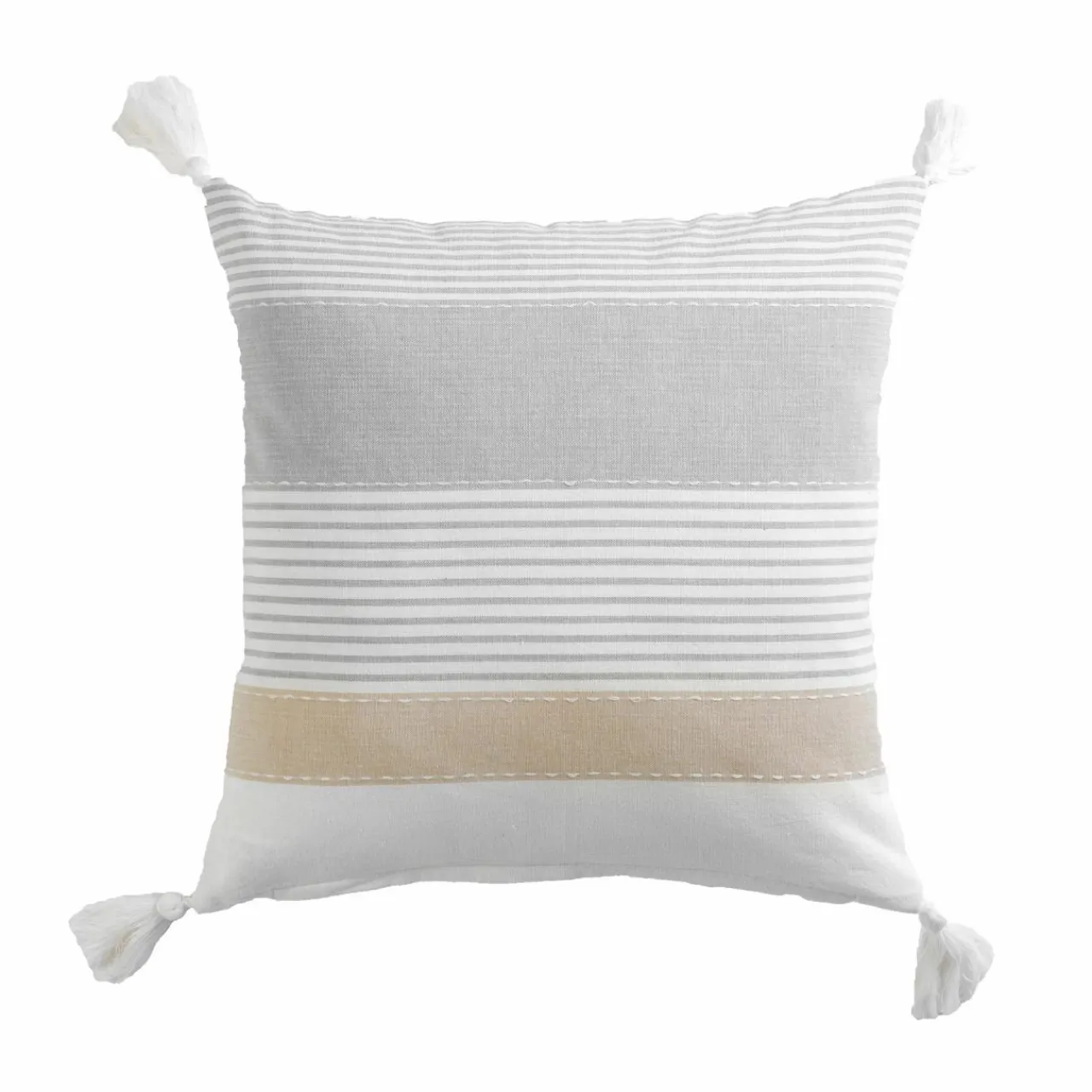 douceur d'intu017drieur Coussin carré coton (40 x 40 cm) Iliade Blanc Best