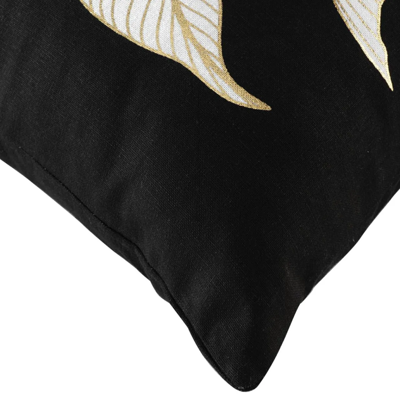 DOUCEUR D'INTERIEUR Coussin carré coton (45 x 45 cm) Jill Noir