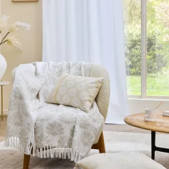 douceur d'intu017drieur Coussin carré coton (45 x 45 cm) Majestia Beige Clearance