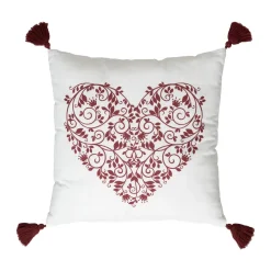 EMINZA Coussin carré coton (40 x 40 cm) Megeve Rouge Clearance
