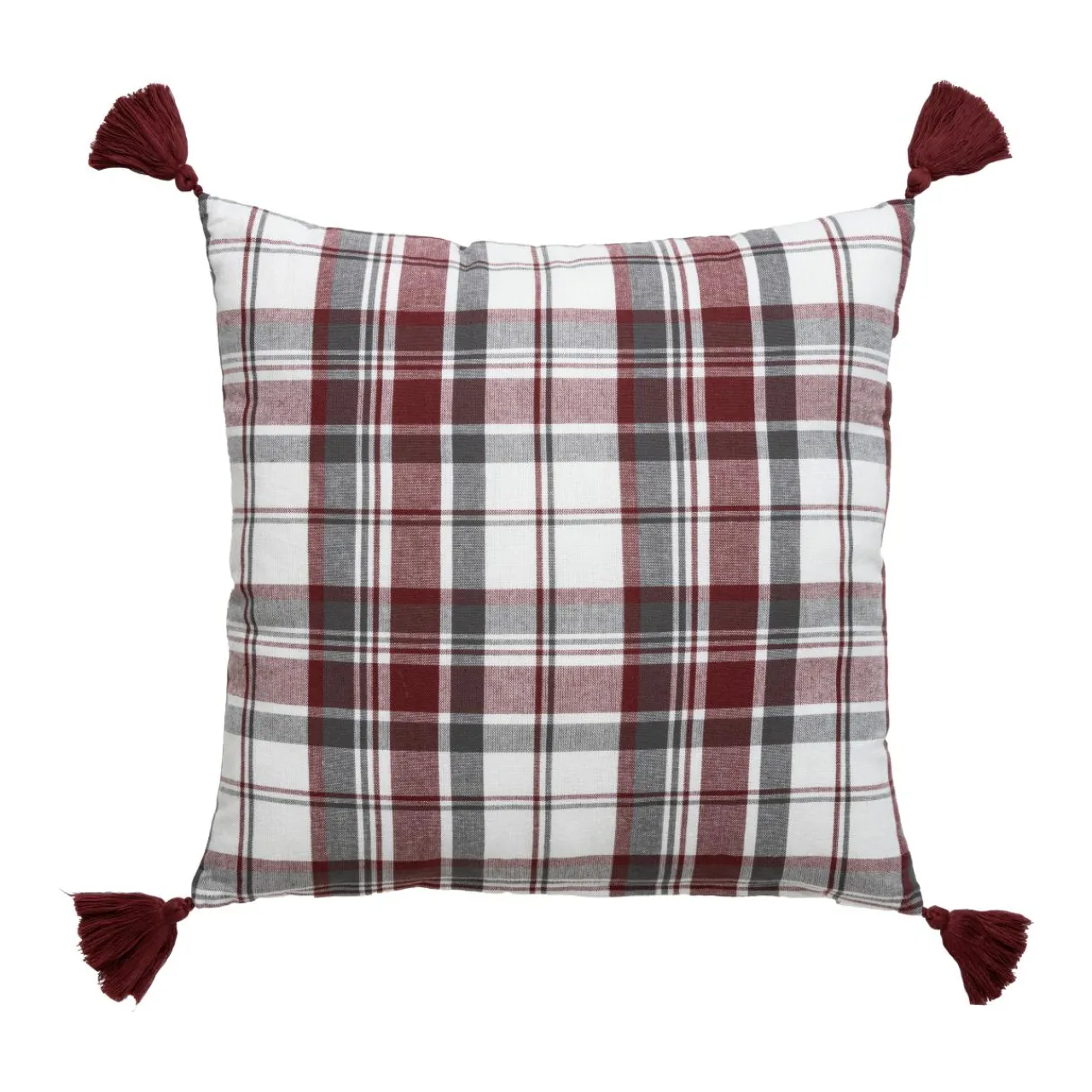 EMINZA Coussin carré coton (40 x 40 cm) Megeve Rouge Clearance
