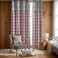 EMINZA Coussin carré coton (40 x 40 cm) Megeve Rouge Clearance