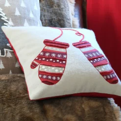 LOVELY CASA Coussin carré coton (40 x 40 cm) Megève Ecru Discount