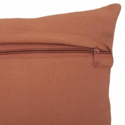 ATMOSPHERA Coussin carré coton (38 x 38 cm) Otto Terracotta Clearance
