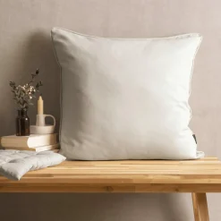 EMINZA Coussin carré coton (60 x 60 cm) Pixel Beige Sale