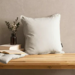 EMINZA Coussin carré coton (40 x 40 cm) Pixel Beige Online