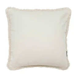 EMINZA Coussin carré coton (45 x 45 cm) Pixel franges Beige Hot