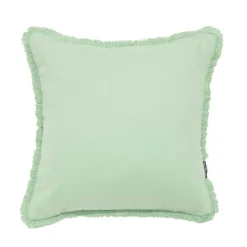 EMINZA Coussin carré coton (45 x 45 cm) Pixel franges Vert menthe New
