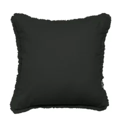 EMINZA Coussin carré coton (45 x 45 cm) Pixel franges Noir Sale