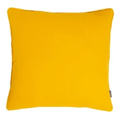 EMINZA Coussin carré coton (60 x 60 cm) Pixel Jaune moutarde Discount