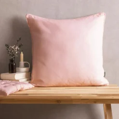 EMINZA Coussin carré coton (60 x 60 cm) Pixel Rose poudré Clearance
