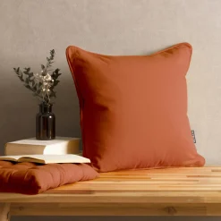 EMINZA Coussin carré coton (40 x 40 cm) Pixel Terracotta Clearance