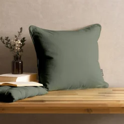 EMINZA Coussin carré coton (40 x 40 cm) Pixel Vert kaki Best