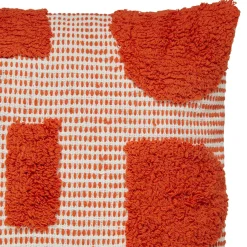 Atmosphera, cru017dateur d'intu017drieur Coussin carré coton (50 x 50 cm) Poppy Orange Sale