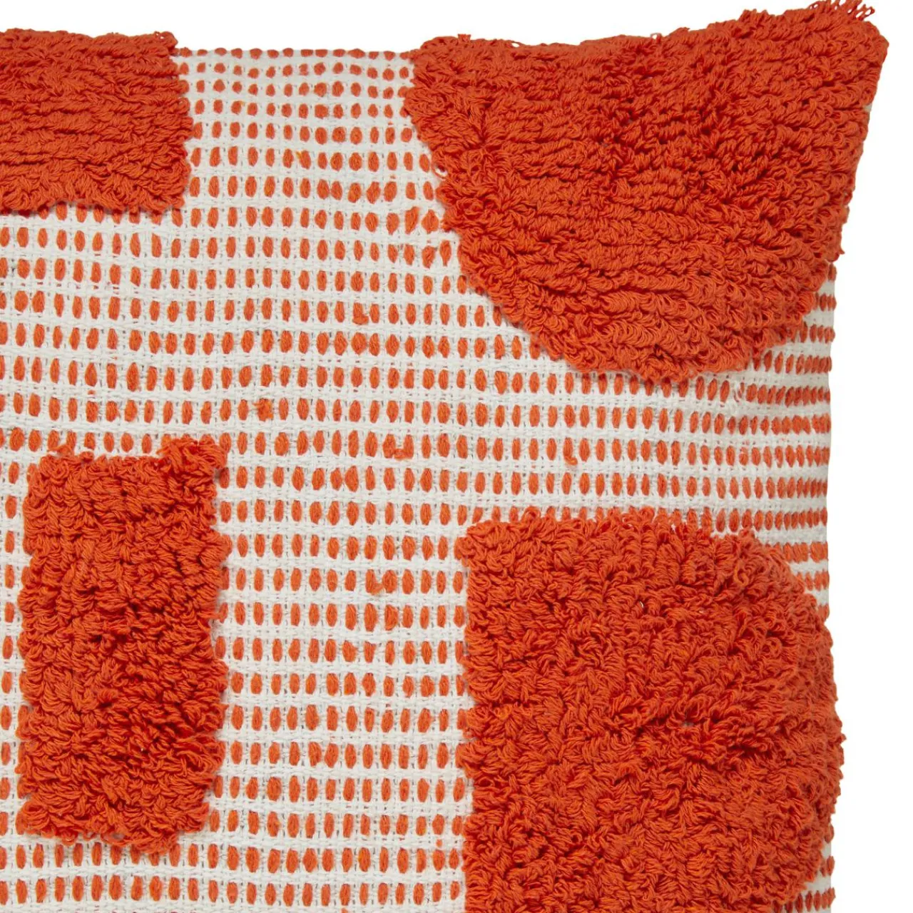 Atmosphera, cru017dateur d'intu017drieur Coussin carré coton (50 x 50 cm) Poppy Orange Sale