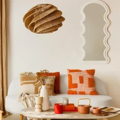 Atmosphera, cru017dateur d'intu017drieur Coussin carré coton (50 x 50 cm) Poppy Orange Sale