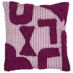 Atmosphera, cru017dateur d'intu017drieur Coussin carré coton (50 x 50 cm) Poppy Violet Online