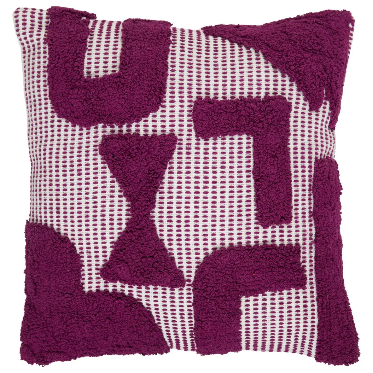 Atmosphera, cru017dateur d'intu017drieur Coussin carré coton (50 x 50 cm) Poppy Violet Online