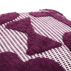 Atmosphera, cru017dateur d'intu017drieur Coussin carré coton (50 x 50 cm) Poppy Violet Online