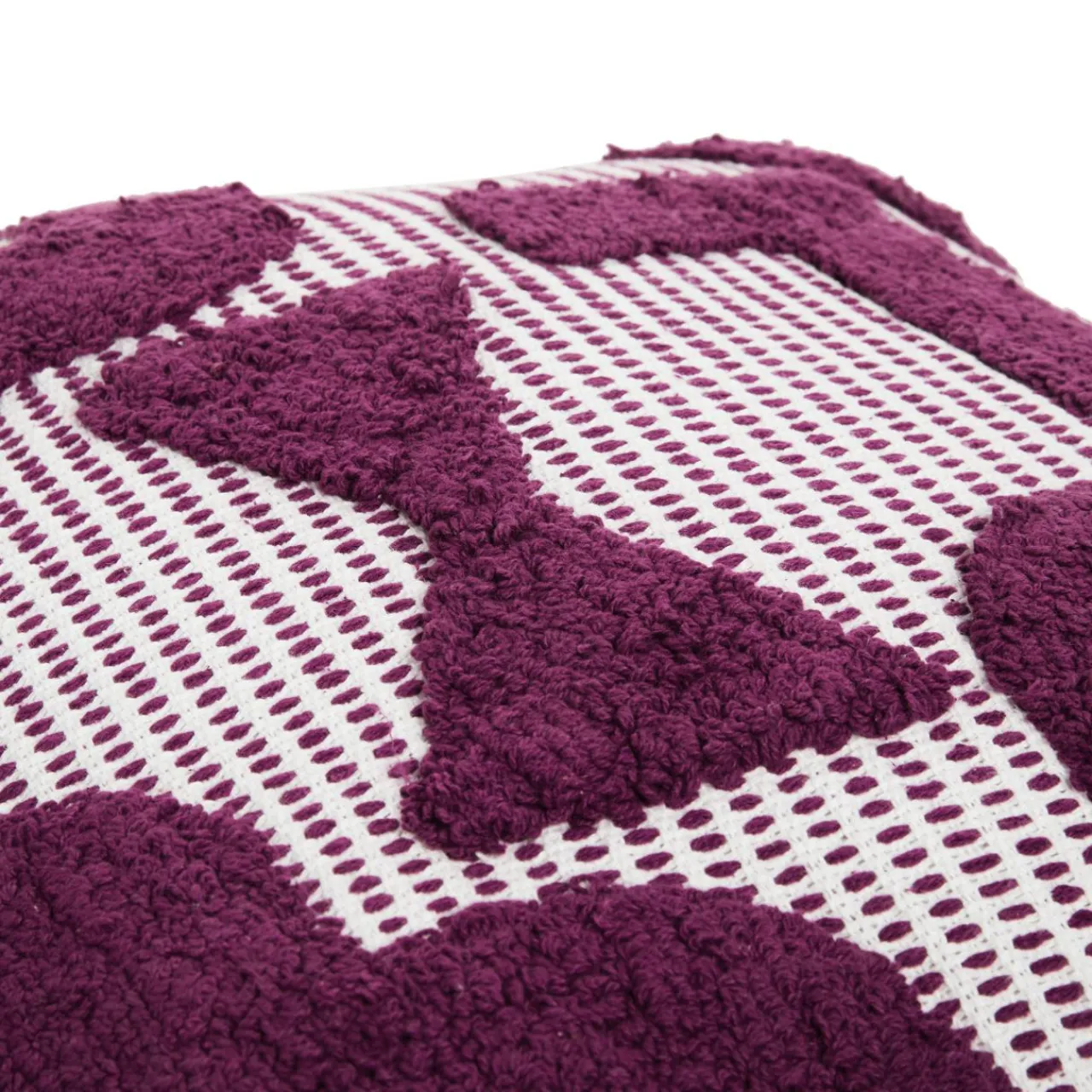 Atmosphera, cru017dateur d'intu017drieur Coussin carré coton (50 x 50 cm) Poppy Violet Online