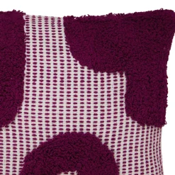 Atmosphera, cru017dateur d'intu017drieur Coussin carré coton (50 x 50 cm) Poppy Violet Online
