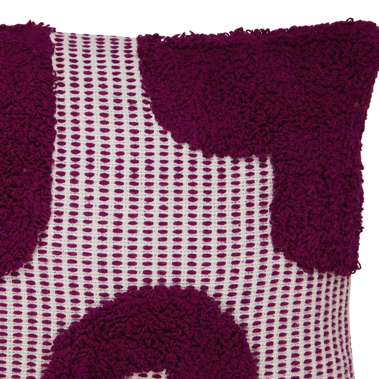 Atmosphera, cru017dateur d'intu017drieur Coussin carré coton (50 x 50 cm) Poppy Violet Online