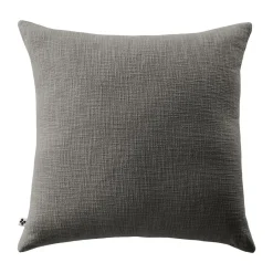 L'EFFET PAPILLON Coussin carré coton (60 x 60 cm) Sixtine Gris ardoise Gris foncé Outlet