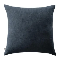 L'EFFET PAPILLON Coussin carré coton (60 x 60 cm) Sixtine Bleu nuit