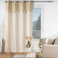 douceur d'intu017drieur Coussin carré coton (40 x 40 cm) Solea Or Discount
