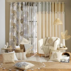 douceur d'intu017drieur Coussin carré coton (40 x 40 cm) Solea Or Discount