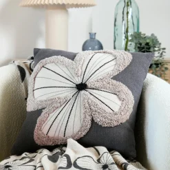 STOF Coussin carré coton (40 x 40 cm) Tilda ardoise Gris Online