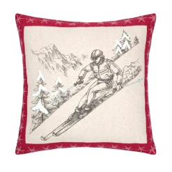 STOF Coussin carré coton (45 x 45 cm) Villard Gris Sale