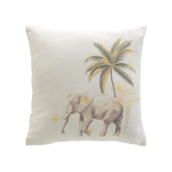 douceur d'intu017drieur Coussin carré coton (45 x 45 cm) Willo Ecru New