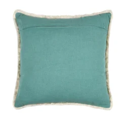STOF Coussin carré en coton (45 x 45 cm) Barbade Vert céladon Outlet