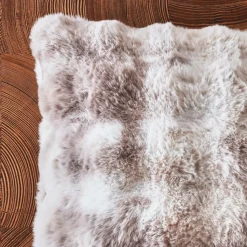 EMINZA Coussin carré fausse fourrure (50 x 50 cm) Toronto Taupe Hot