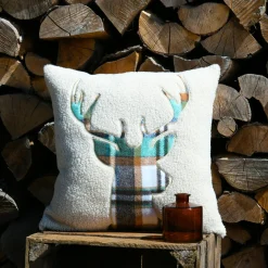 STOF Coussin carré fausse fourrure (45 x 45 cm) Wildforest Vert Outlet