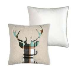 STOF Coussin carré fausse fourrure (45 x 45 cm) Wildforest Vert Outlet