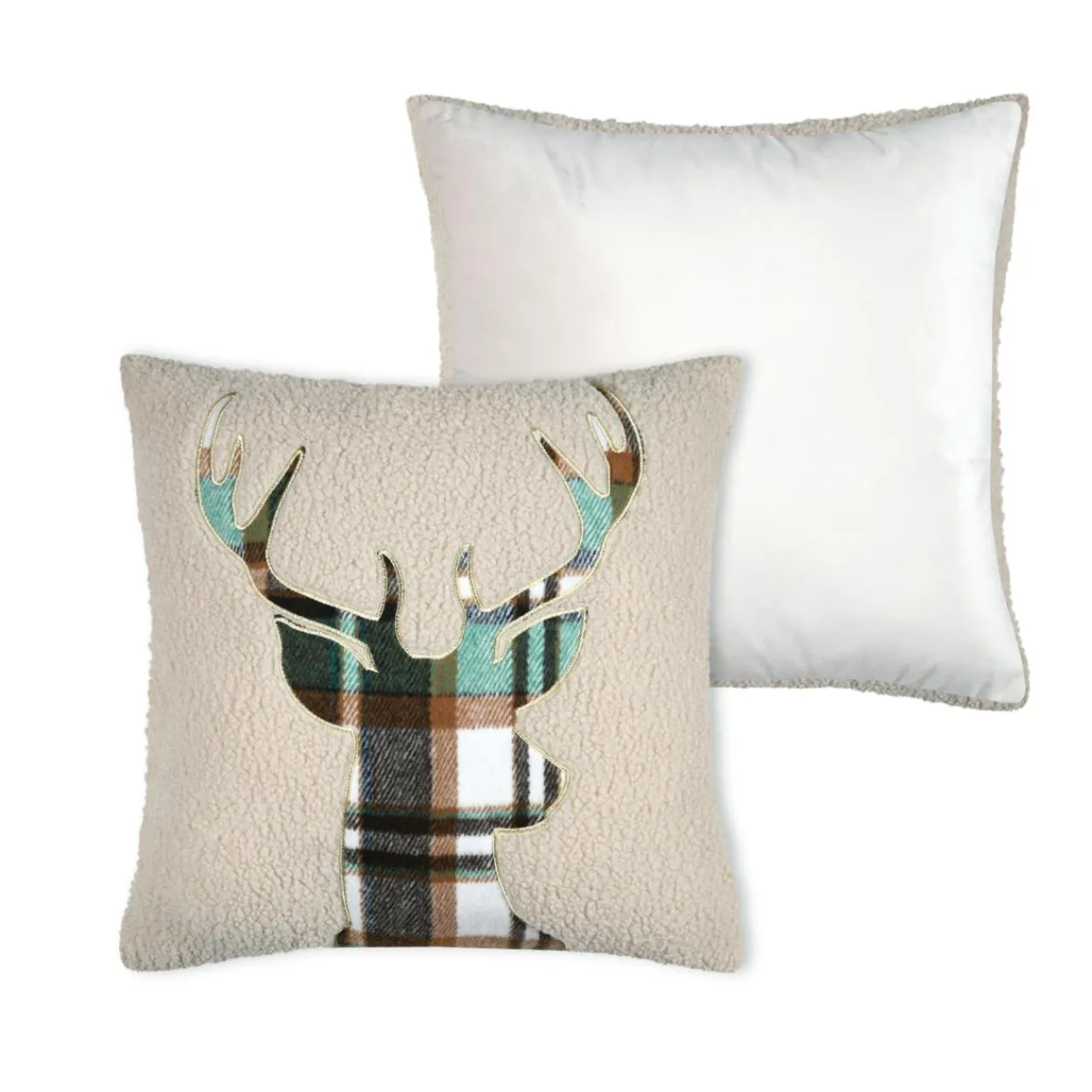 STOF Coussin carré fausse fourrure (45 x 45 cm) Wildforest Vert Outlet