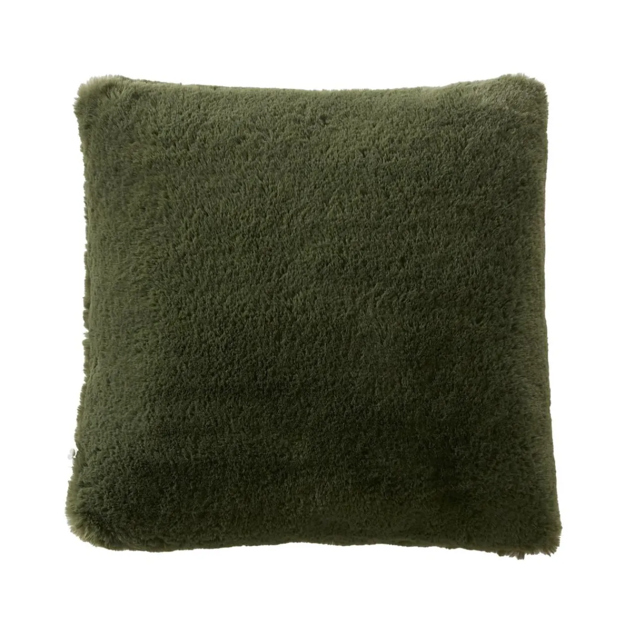 EMINZA Coussin carré fausse fourrure (45 x 45 cm) Finn Vert kaki New