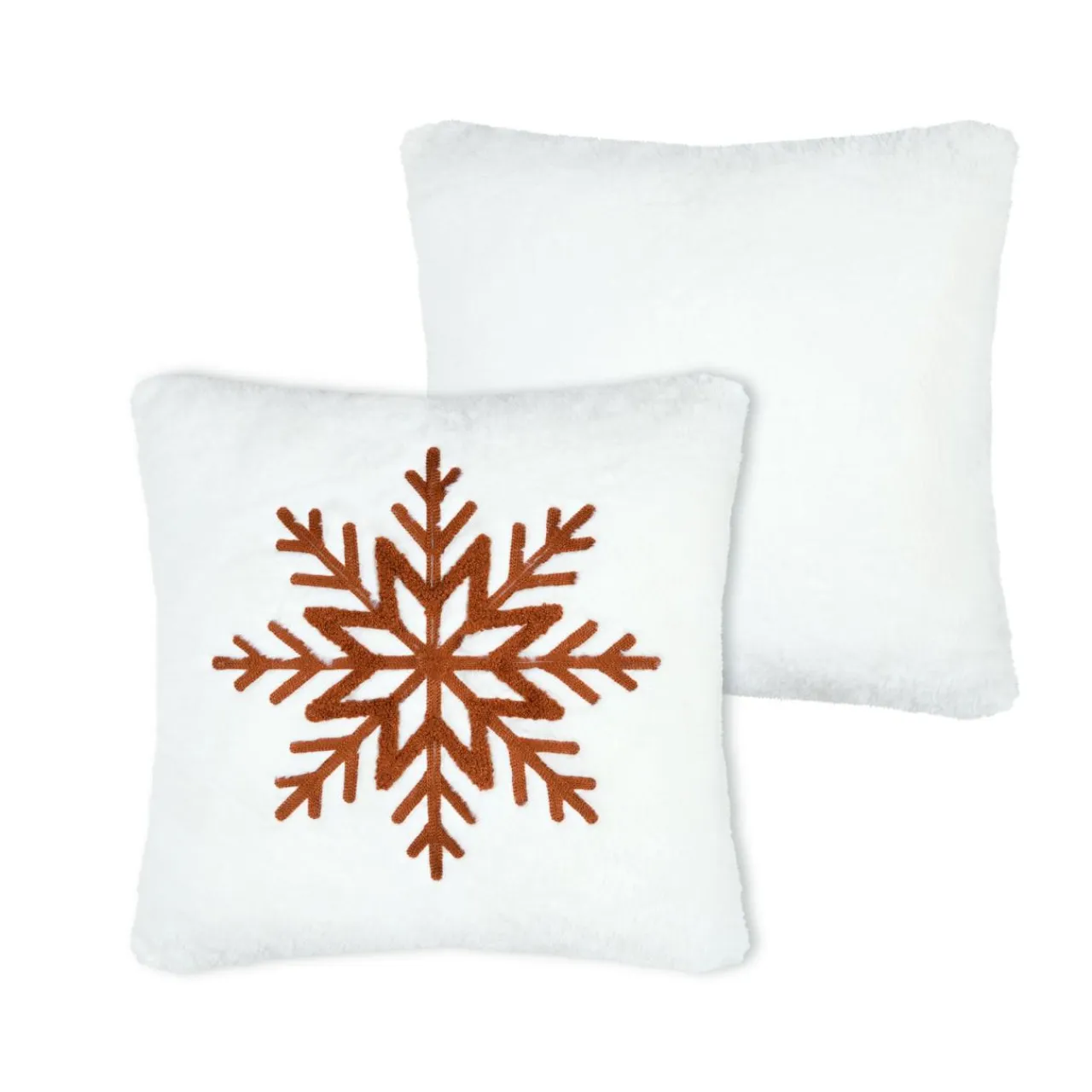 STOF Coussin carré fausse fourrure (45 x 45 cm) Wildforest Marron New
