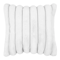 STOF Coussin carré fausse fourrure (45 x 45 cm) Polary Blanc New