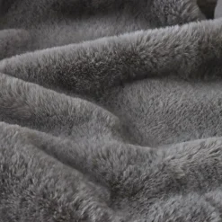 EMINZA Coussin carré fausse fourrure (45 x 45 cm) Finn Gris Anthracite Sale