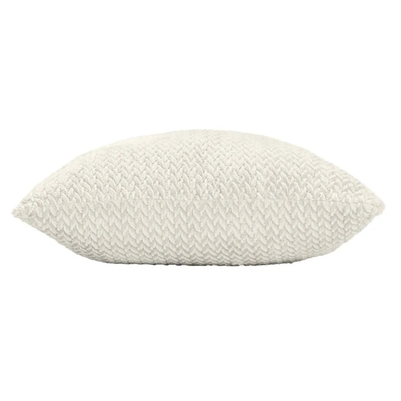 douceur d'intu017drieur Coussin carré flanelle relief (45 x 45 cm) Flanela Écru Ecru Best