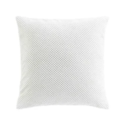 douceur d'intu017drieur Coussin carré flanelle relief (45 x 45 cm) Java Blanc Outlet
