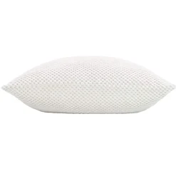 douceur d'intu017drieur Coussin carré flanelle relief (45 x 45 cm) Java Blanc Outlet